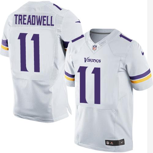 Nike Vikings #11 Laquon Treadwell White Men's Stitched NFL Elite Jersey