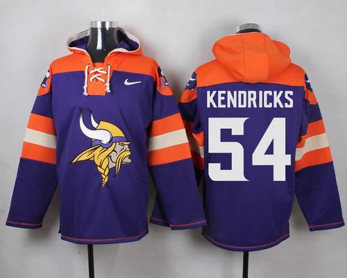 Nike Vikings #54 Eric Kendricks Purple Player Pullover NFL Hoodie