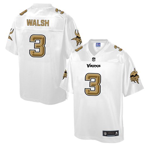 Nike Vikings #3 Blair Walsh White Men's NFL Pro Line Fashion Game Jersey
