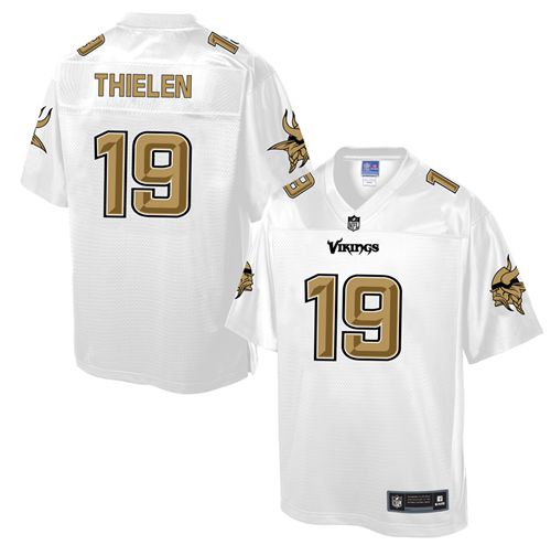 Nike Vikings #19 Adam Thielen White Men's NFL Pro Line Fashion Game Jersey