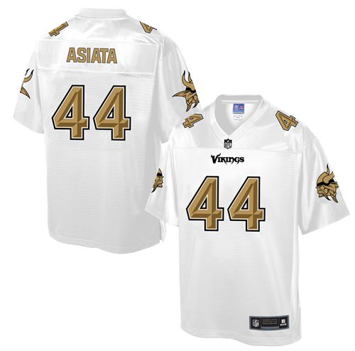 Nike Vikings #44 Matt Asiata White Men's NFL Pro Line Fashion Game Jersey