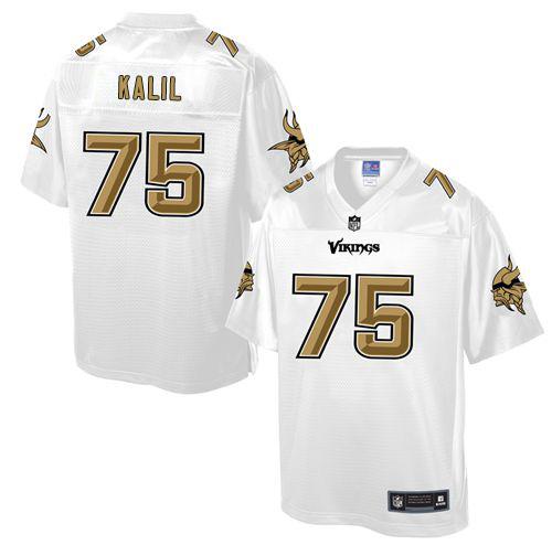 Nike Vikings #75 Matt Kalil White Men's NFL Pro Line Fashion Game Jersey