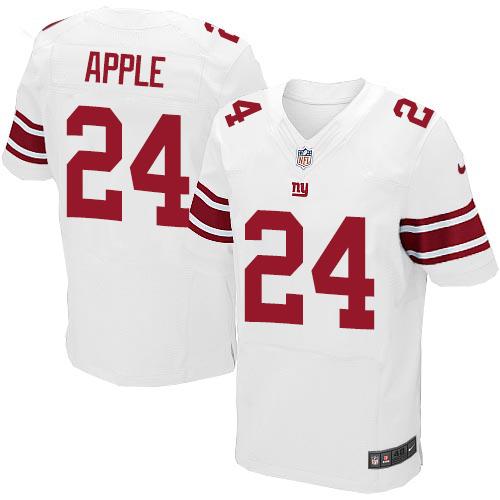 Nike Giants #24 Eli Apple White Men's Stitched NFL Elite Jersey