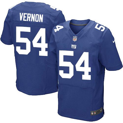 Nike Giants #54 Olivier Vernon Royal Blue Team Color Men's Stitched NFL Elite Jersey