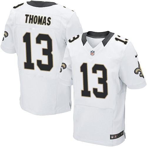 Nike Saints #13 Michael Thomas White Men's Stitched NFL Elite Jersey