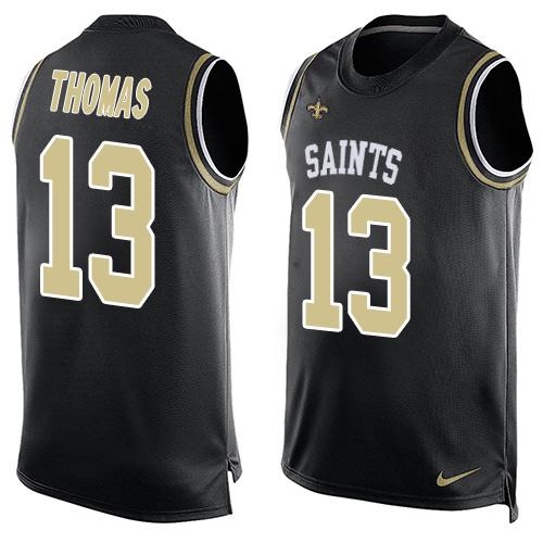 Nike Saints #13 Michael Thomas Black Team Color Men's Stitched NFL Tank Top Jersey