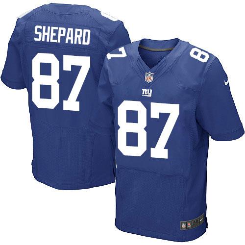Nike Giants #87 Sterling Shepard Royal Blue Team Color Men's Stitched NFL Elite Jersey