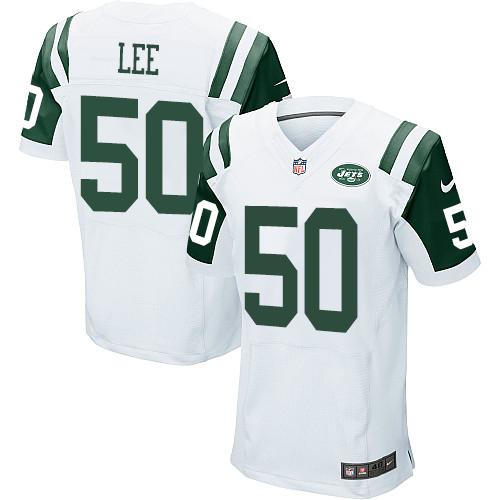 Nike Jets #50 Darron Lee White Men's Stitched NFL Elite Jersey