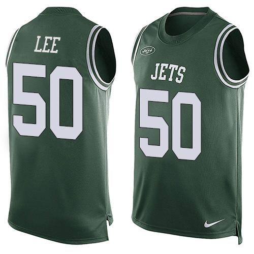 Nike Jets #50 Darron Lee Green Team Color Men's Stitched NFL Limited Tank Top Jersey