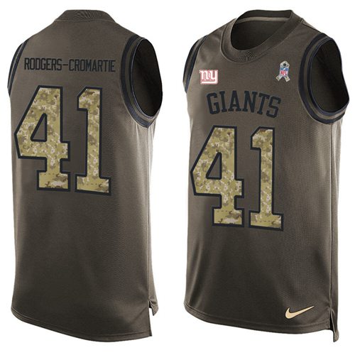 Nike Giants #41 Dominique Rodgers-Cromartie Green Men's Stitched NFL Limited Salute To Service Tank Top Jersey