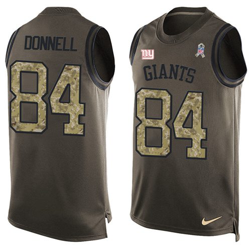 Nike Giants #84 Larry Donnell Green Men's Stitched NFL Limited Salute To Service Tank Top Jersey
