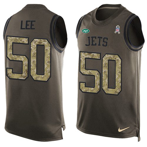 Nike Jets #50 Darron Lee Green Men's Stitched NFL Limited Salute To Service Tank Top Jersey