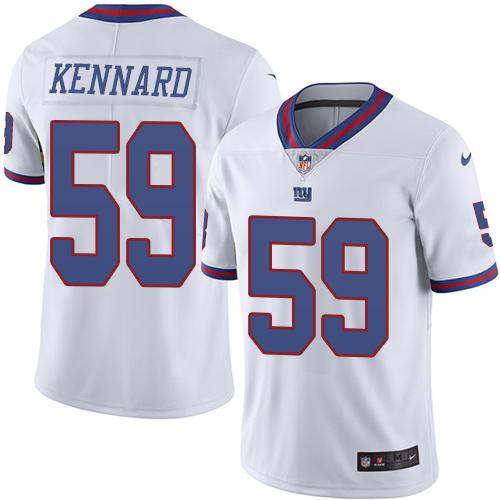 Nike Giants #59 Devon Kennard White Men's Stitched NFL Limited Rush Jersey