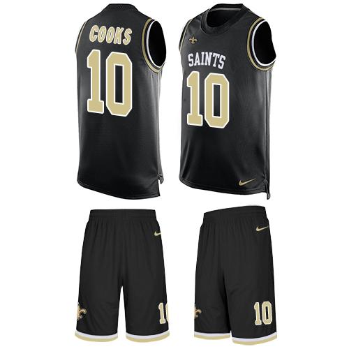 Nike Saints #10 Brandin Cooks Black Team Color Men's Stitched NFL Limited Tank Top Suit Jersey