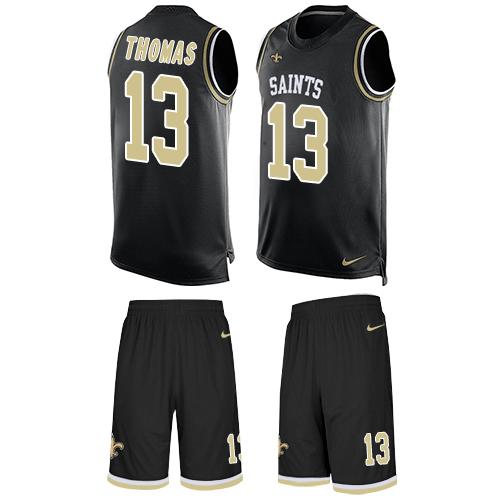 Nike Saints #13 Michael Thomas Black Team Color Men's Stitched NFL Limited Tank Top Suit Jersey