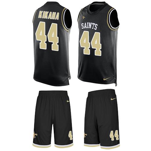Nike Saints #44 Hau'oli Kikaha Black Team Color Men's Stitched NFL Limited Tank Top Suit Jersey