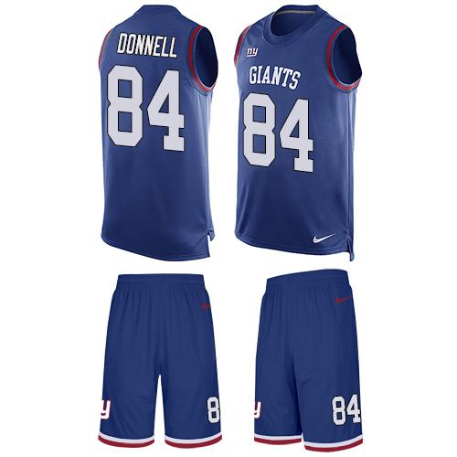 Nike Giants #84 Larry Donnell Royal Blue Team Color Men's Stitched NFL Limited Tank Top Suit Jersey