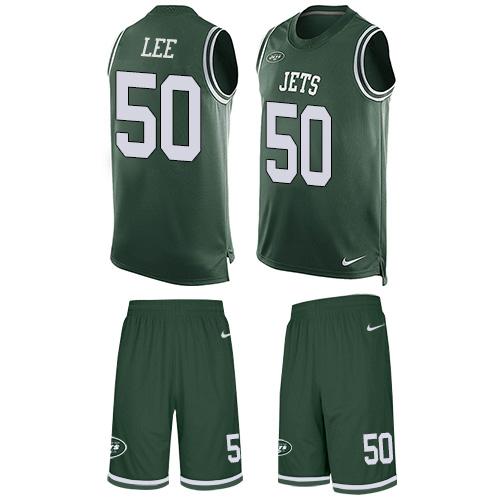 Nike Jets #50 Darron Lee Green Team Color Men's Stitched NFL Limited Tank Top Suit Jersey
