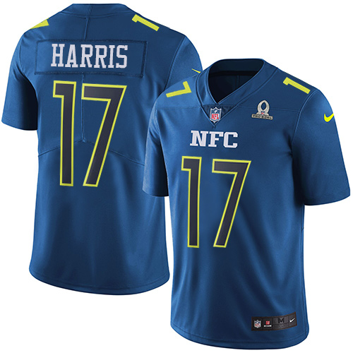 Nike Giants #17 Dwayne Harris Navy Men's Stitched NFL Limited NFC 2017 Pro Bowl Jersey