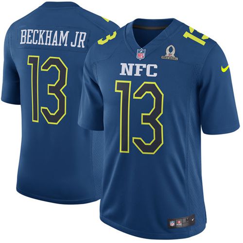 Nike Giants #13 Odell Beckham Jr Navy Men's Stitched NFL Game NFC 2017 Pro Bowl Jersey