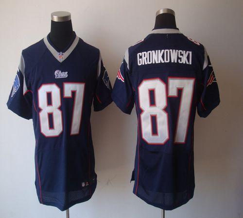 Nike Patriots #87 Rob Gronkowski Navy Blue Team Color Men's Stitched NFL Elite Jersey