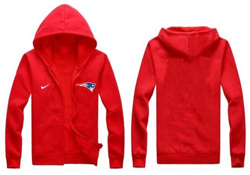 Nike New England Patriots Authentic Logo Hoodie Red