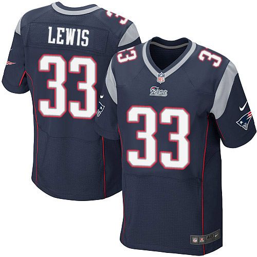 Nike Patriots #33 Dion Lewis Navy Blue Team Color Men's Stitched NFL Elite Jersey