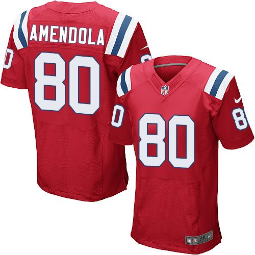 Nike Patriots #80 Danny Amendola Red Alternate Men's Stitched NFL Elite Jersey