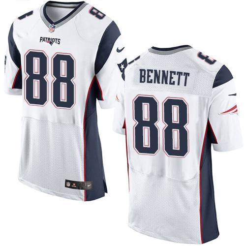Nike Patriots #88 Martellus Bennett White Men's Stitched NFL Elite Jersey