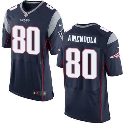 Nike Patriots #80 Danny Amendola Navy Blue Team Color Men's Stitched NFL New Elite Jersey