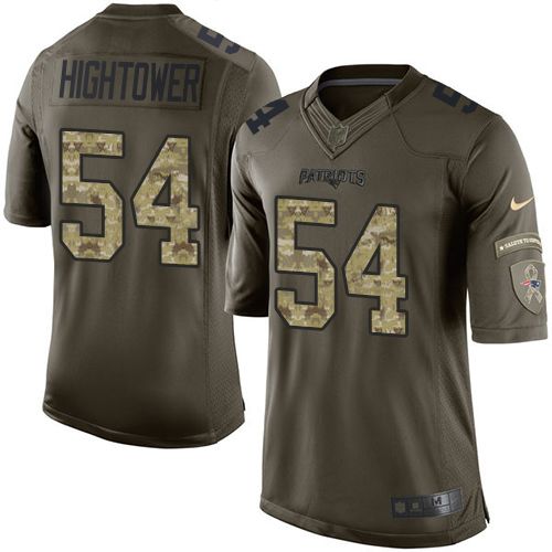 Nike Patriots #54 Dont'a Hightower Green Men's Stitched NFL Limited Salute to Service Jersey