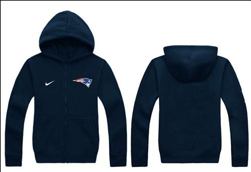 Nike New England Patriots Authentic Logo Hoodie Navy Blue