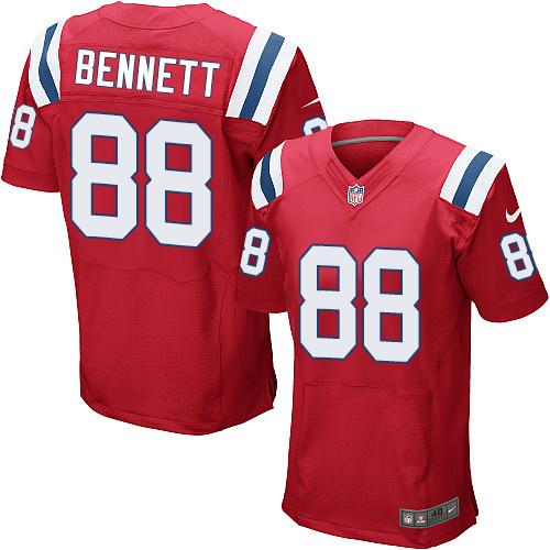 Nike Patriots #88 Martellus Bennett Red Alternate Men's Stitched NFL Elite Jersey