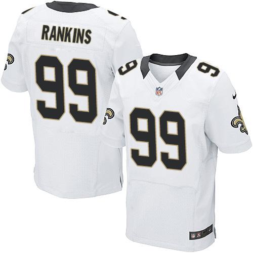 Nike Saints #99 Sheldon Rankins White Men's Stitched NFL Elite Jersey