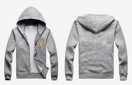 Nike New Orleans Saints Authentic Logo Hoodie Grey