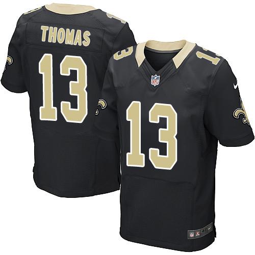 Nike Saints #13 Michael Thomas Black Team Color Men's Stitched NFL Elite Jersey
