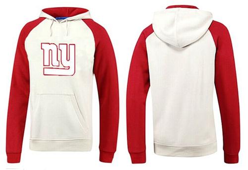 New York Giants Logo Pullover Hoodie White & Red