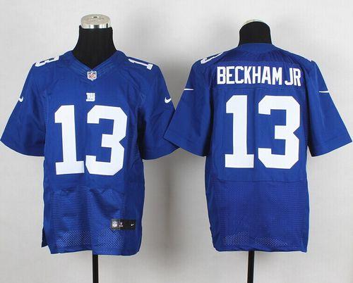 Nike Giants #13 Odell Beckham Jr Royal Blue Team Color Men's Stitched NFL Elite Jersey