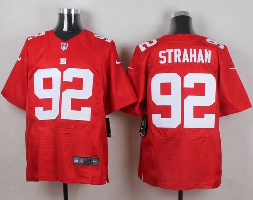 Nike Giants #92 Michael Strahan Red Alternate Men's Stitched NFL Elite Jersey