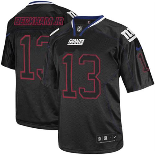 Nike Giants #13 Odell Beckham Jr Lights Out Black Men's Stitched NFL Elite Jersey