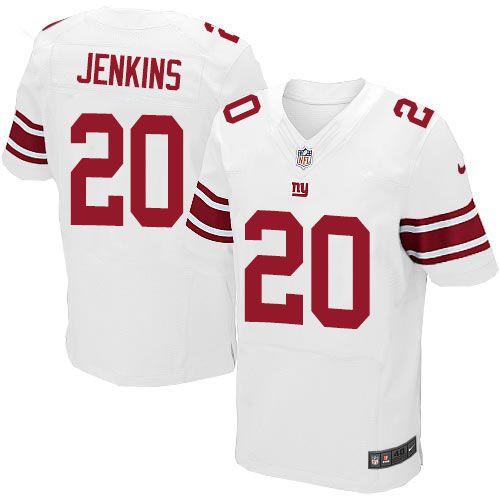 Nike Giants #20 Janoris Jenkins White Men's Stitched NFL Elite Jersey