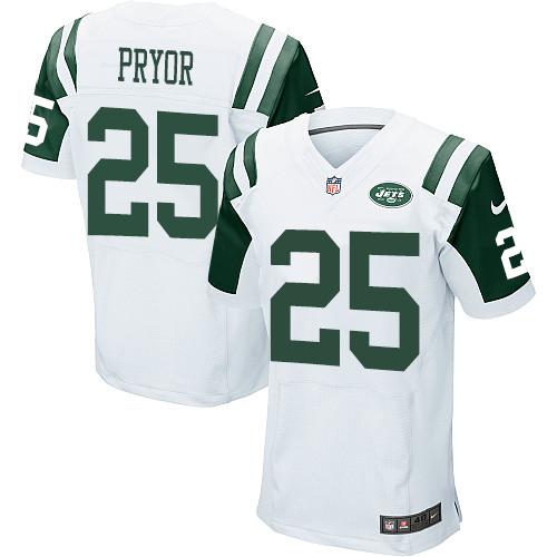 Nike Jets #25 Calvin Pryor White Men's Stitched NFL Elite Jersey