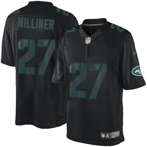 Nike Jets #27 Dee Milliner Black Men's Stitched NFL Impact Limited Jersey