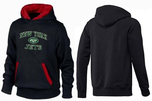 New York Jets Heart & Soul Pullover Hoodie Black & Red