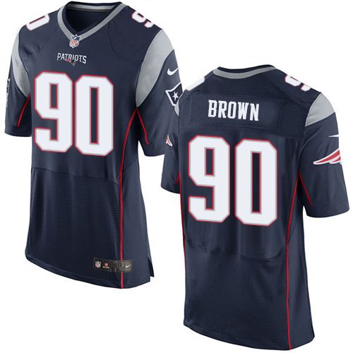Nike Patriots #90 Malcom Brown Navy Blue Team Color Men's Stitched NFL New Elite Jersey
