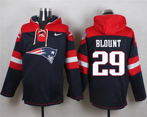 Nike Patriots #29 LeGarrette Blount Navy Blue Player Pullover NFL Hoodie