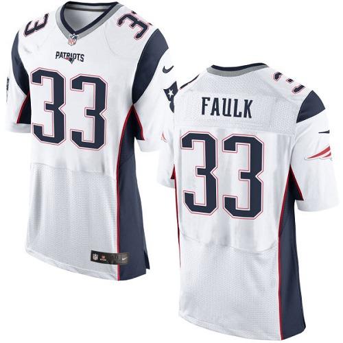Nike Patriots #33 Kevin Faulk White Men's Stitched NFL New Elite Jersey
