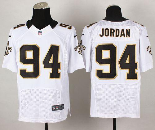 Nike Saints #94 Cameron Jordan White Men's Stitched NFL Elite Jersey