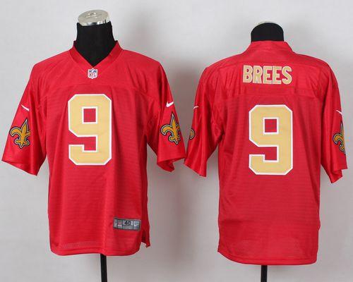 Nike Saints #9 Drew Brees Red Men's Stitched NFL Elite QB Practice Jersey