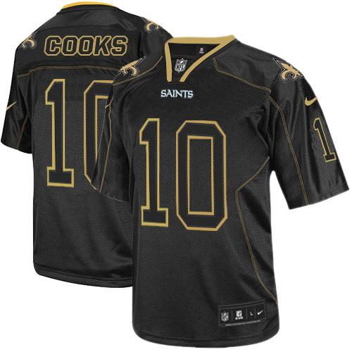Nike Saints #10 Brandin Cooks Lights Out Black Men's Stitched NFL Elite Jersey